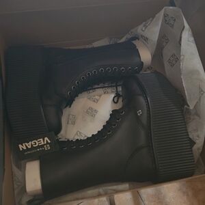 TUK Vegan Black Platform Boots